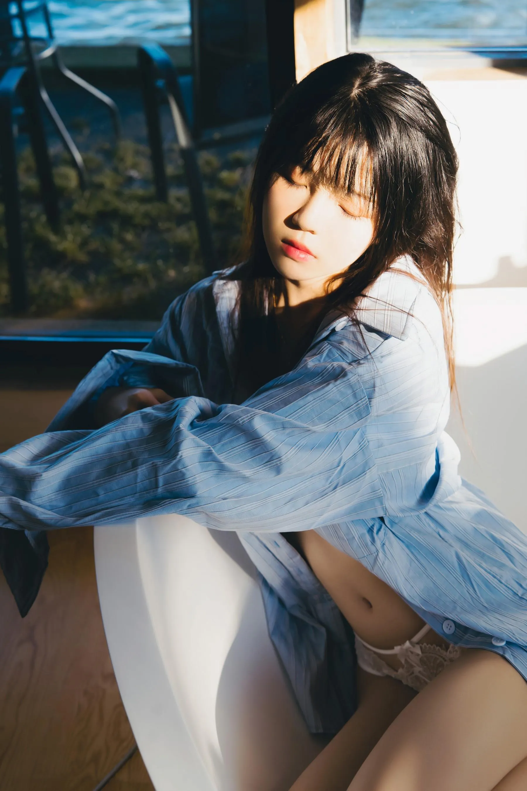 桜桃喵 – NO.159 蓝衬衫 [45P]插图